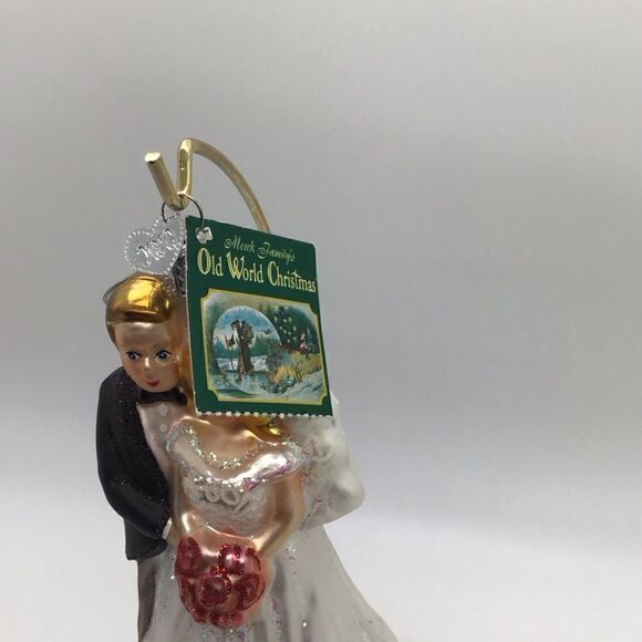 Old World Ornaments Blown Glass Bride and Groom - Picture 2 of 3
